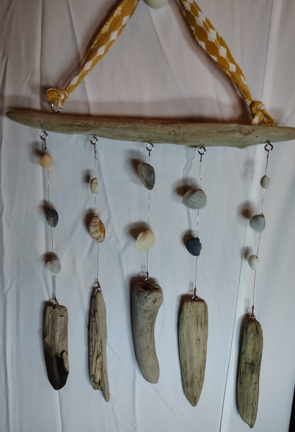 driftwood and shell decor