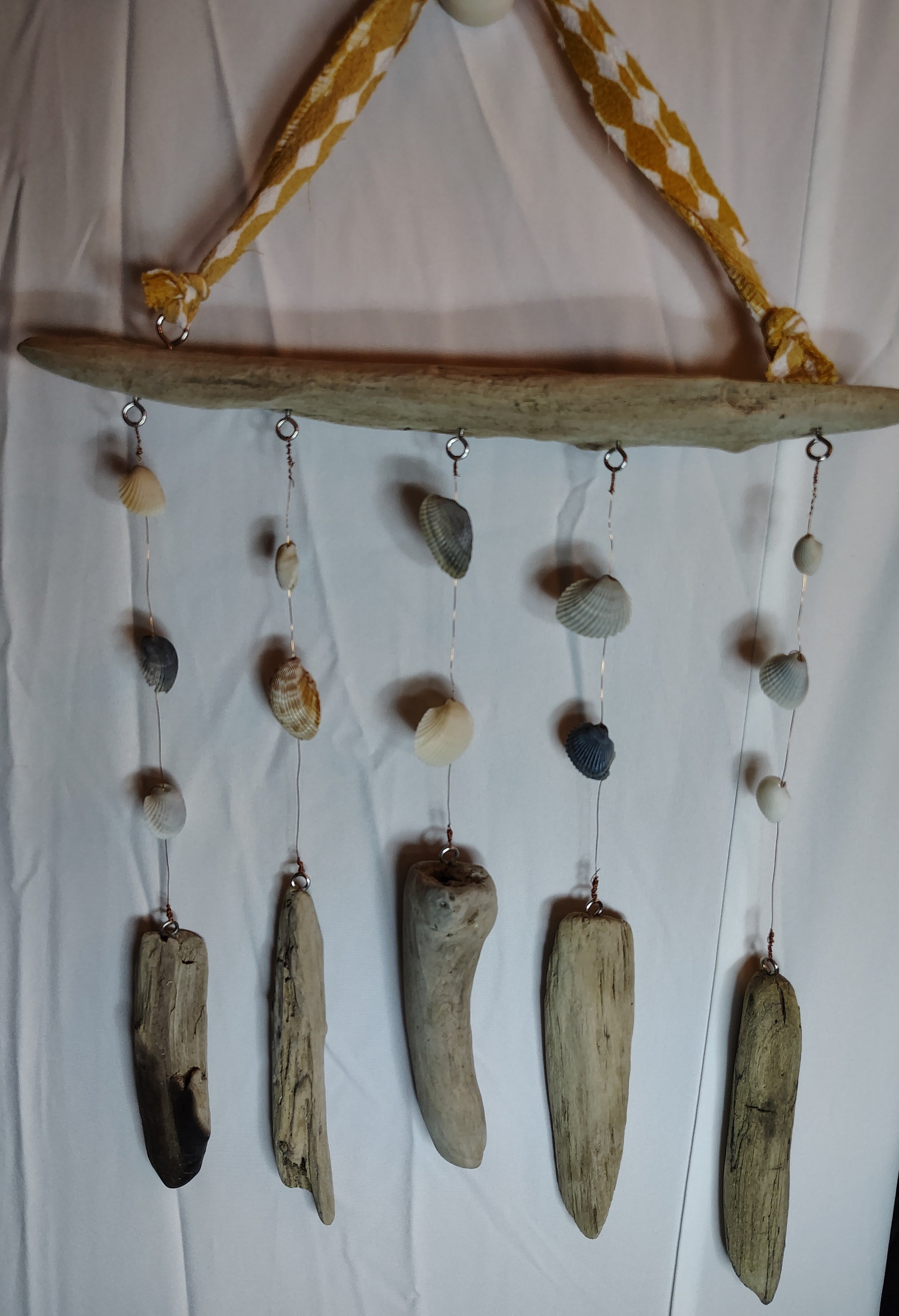 driftwood and shell decor
